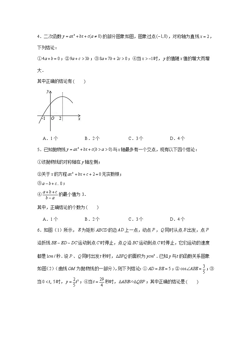 专题04  二次函数综合-冲刺2022年中考数学选填题压轴题专项突破（全国通用）02