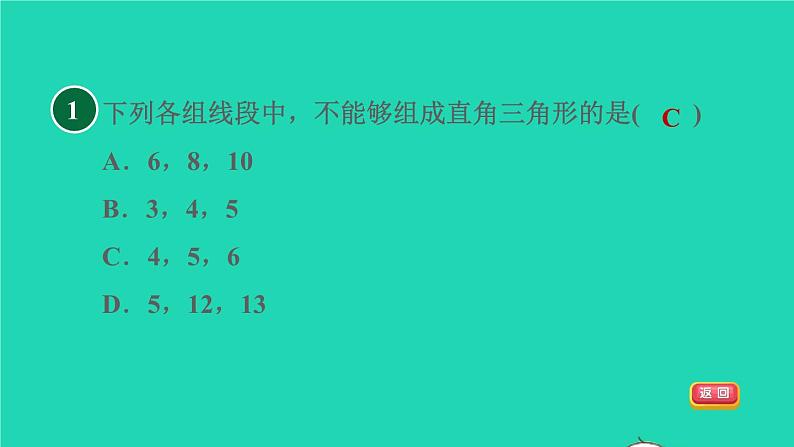 沪科版八年级数学下册第18章勾股定理集训课堂测素质勾股定理及其应用习题课件04