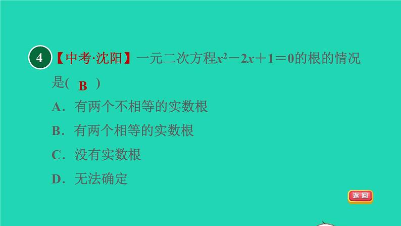 沪科版八年级数学下册第17章一元二次方程17.3一元二次方程的根的判别式目标一一元二次方程根的判别式习题课件第6页