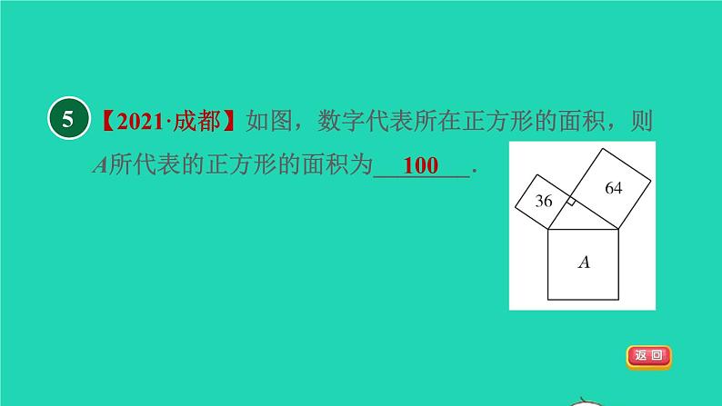 沪科版八年级数学下册第18章勾股定理18.1勾股定理18.1.1目标一勾股定理习题课件08