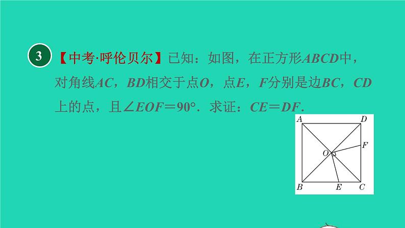 沪科版八年级数学下册第19章四边形19.3矩形菱形正方形19.3.3正方形目标二正方形的对角线性质习题课件05