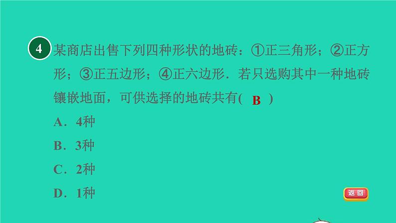 沪科版八年级数学下册第19章四边形19.4综合与实践多边形的镶嵌习题课件08