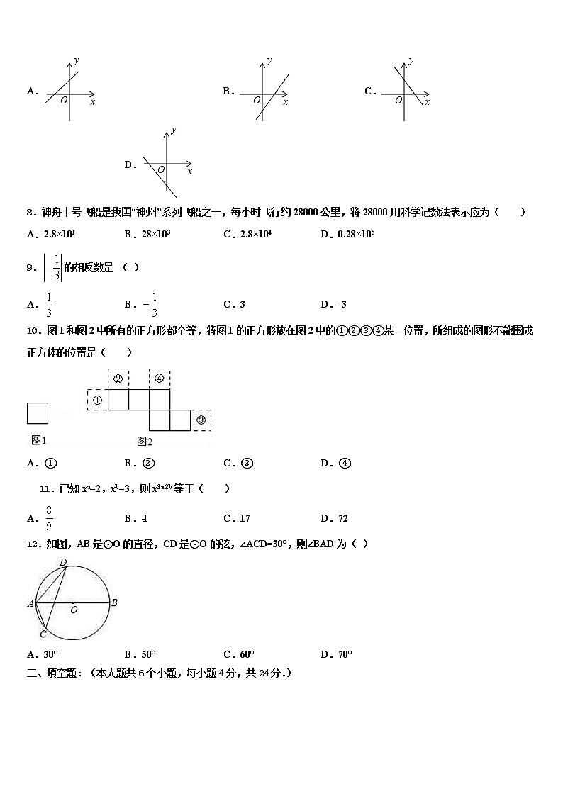 2021-2022学年贵州省毕节市织金县重点名校中考数学最后冲刺浓缩精华卷含解析02
