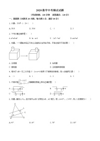 2020年辽宁省朝阳市中考二模数学试题(解析版+原卷板)