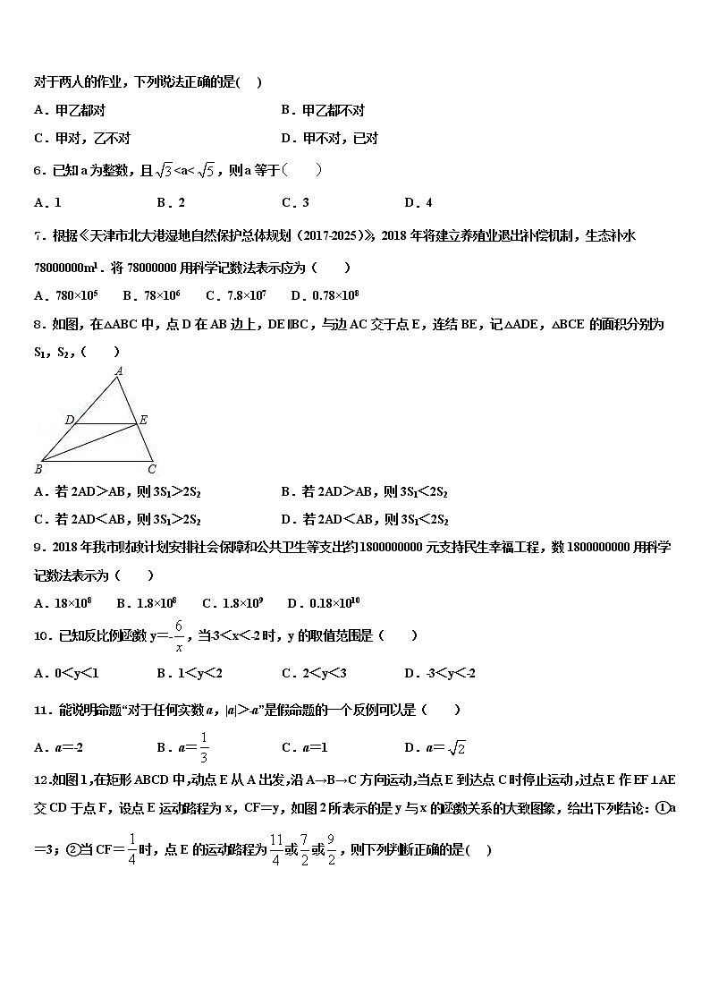 2021-2022学年湖南长沙市中学雅培粹校毕业升学考试模拟卷数学卷含解析02