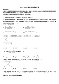 2021-2022学年吉林省长春市农安县市级名校中考数学对点突破模拟试卷含解析