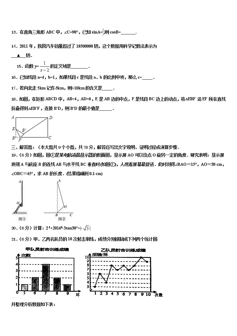 2021-2022学年吉林省长春市外国语校中考四模数学试题含解析03