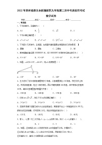 2022年贵州省遵义市新蒲新区九年级第二次中考适应性考试数学试卷(word版含答案)