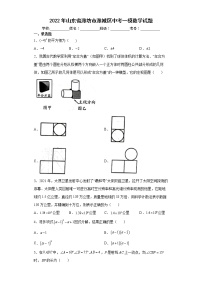 2022年山东省潍坊市潍城区中考一模数学试题(word版含答案)