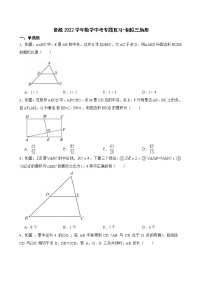 备战2022学年数学中考二轮专题复习-相似三角形（含答案）