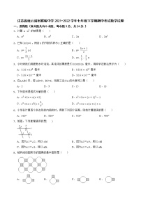 江苏省连云港市猴嘴中学2021-2022学年七年级下学期期中考试数学试卷（含答案）