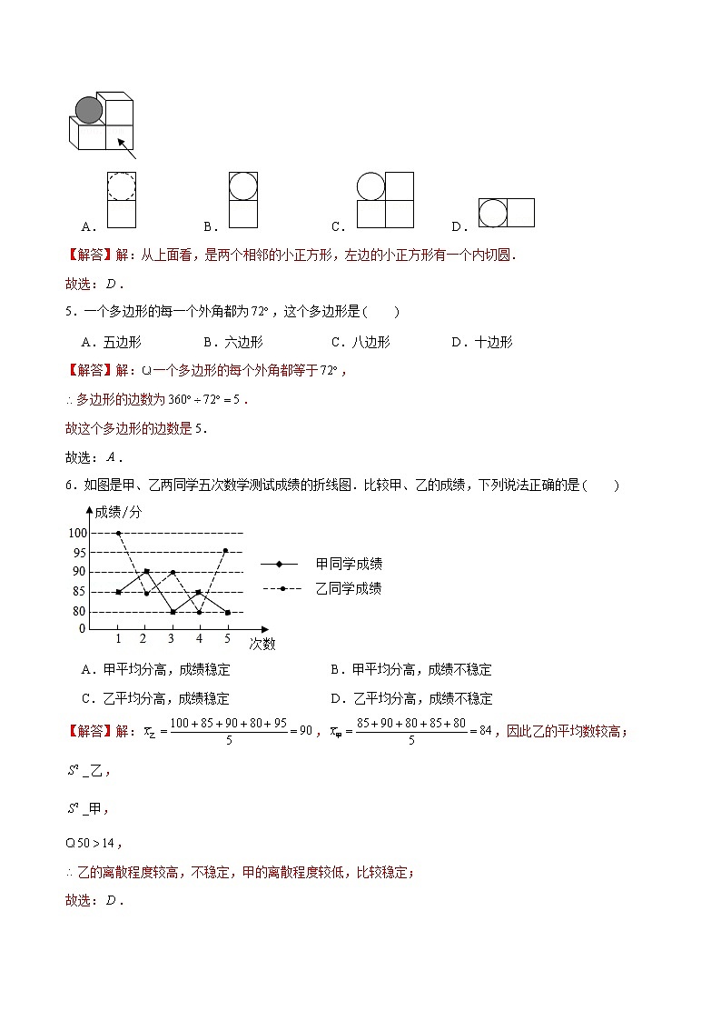 黄金卷3-  备战2022年中考数学全真模拟卷（福建专用）（解析版）第2页