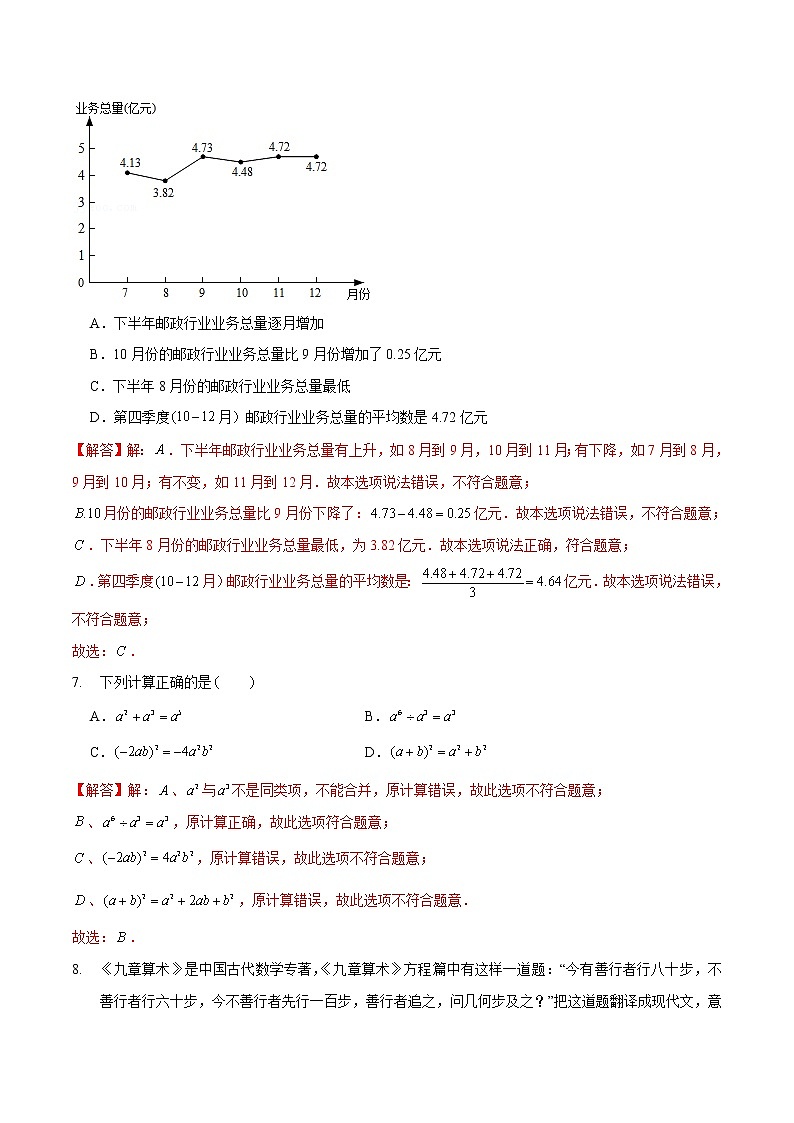 黄金卷7-备战2022年中考数学全真模拟卷（福建专用）（解析版）第3页