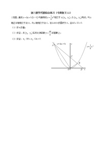 初三数学代数综合练习-无答案