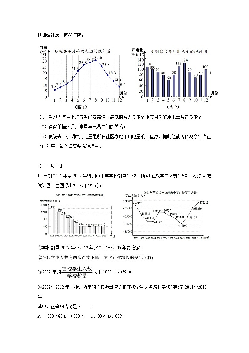 中考数学一轮复习讲义第19讲《统计的应用》教案第2页