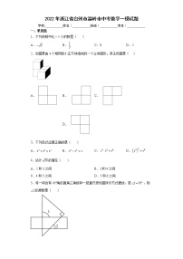 2022年浙江省台州市温岭市中考数学一模试题(word版含答案)