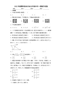 2022年新疆乌鲁木齐市九年级中考一模数学试题(word版含答案)