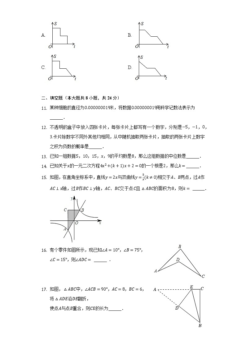 2022年江苏省苏州市张家港市中考数学综合复习试卷(word版含答案)03