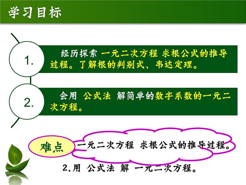 鲁教版（五四制）八年级下册数学 8.3用公式法解一元二次方程 课件第3页