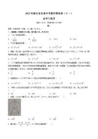 2022年浙江省金华市兰溪市中考模拟数学试题