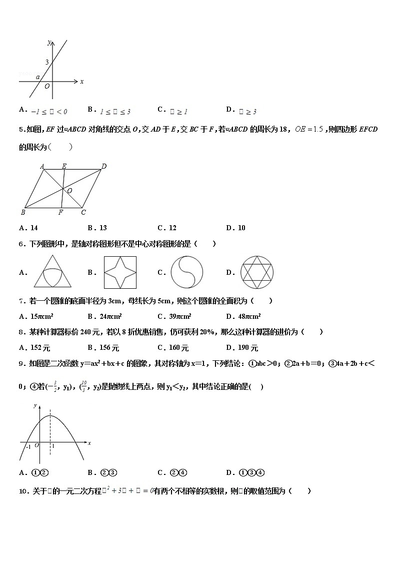 2021-2022学年江苏省无锡市江阴市南菁高中学实验校中考联考数学试卷含解析02