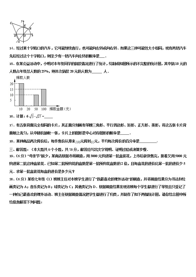 2021-2022学年江西省南昌市进贤县达标名校中考联考数学试题含解析03