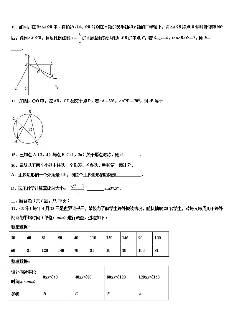 2021-2022学年江苏省苏州园区星港学校中考四模数学试题含解析03