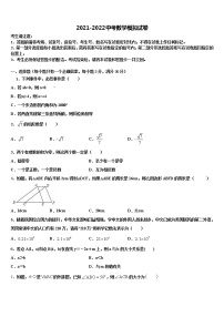 2021-2022学年青海省西宁市海湖中学中考适应性考试数学试题含解析