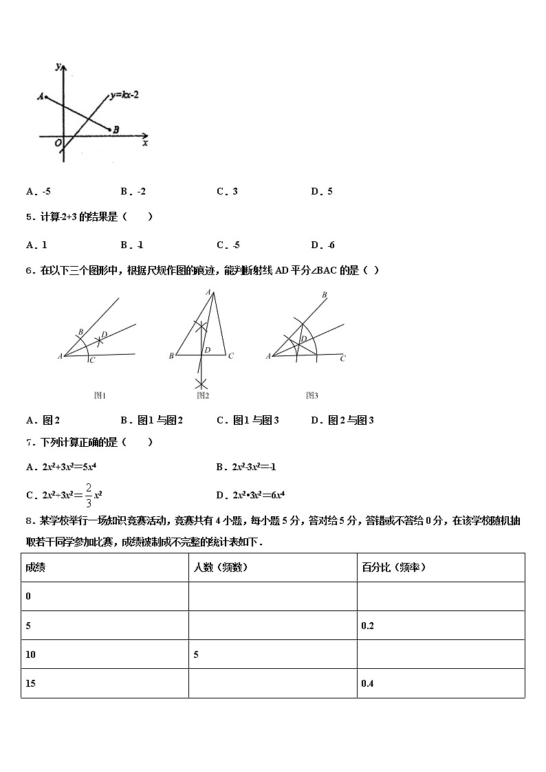 2021-2022学年陕西省西安市长安区中考猜题数学试卷含解析02