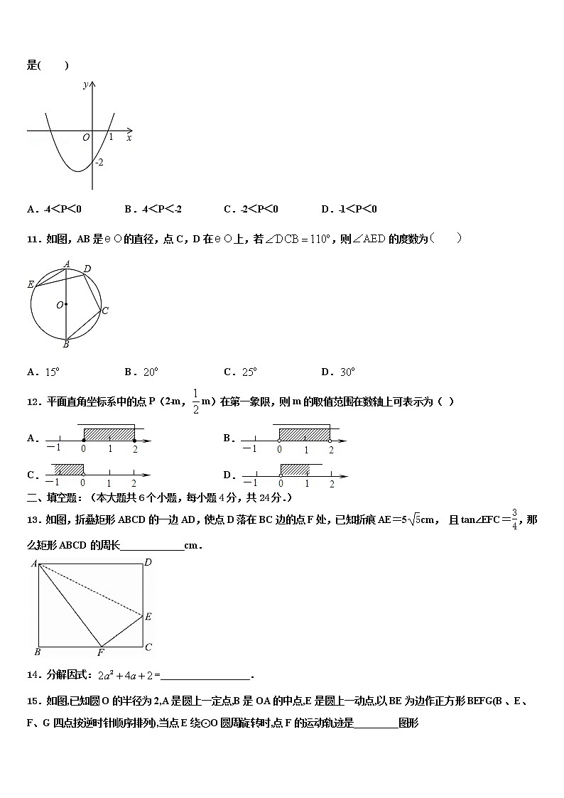 2021-2022学年陕西省合阳县中考一模数学试题含解析03
