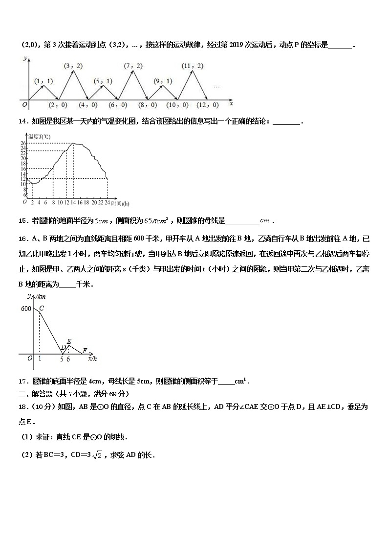 2021-2022学年上海奉贤华亭校中考数学适应性模拟试题含解析第3页