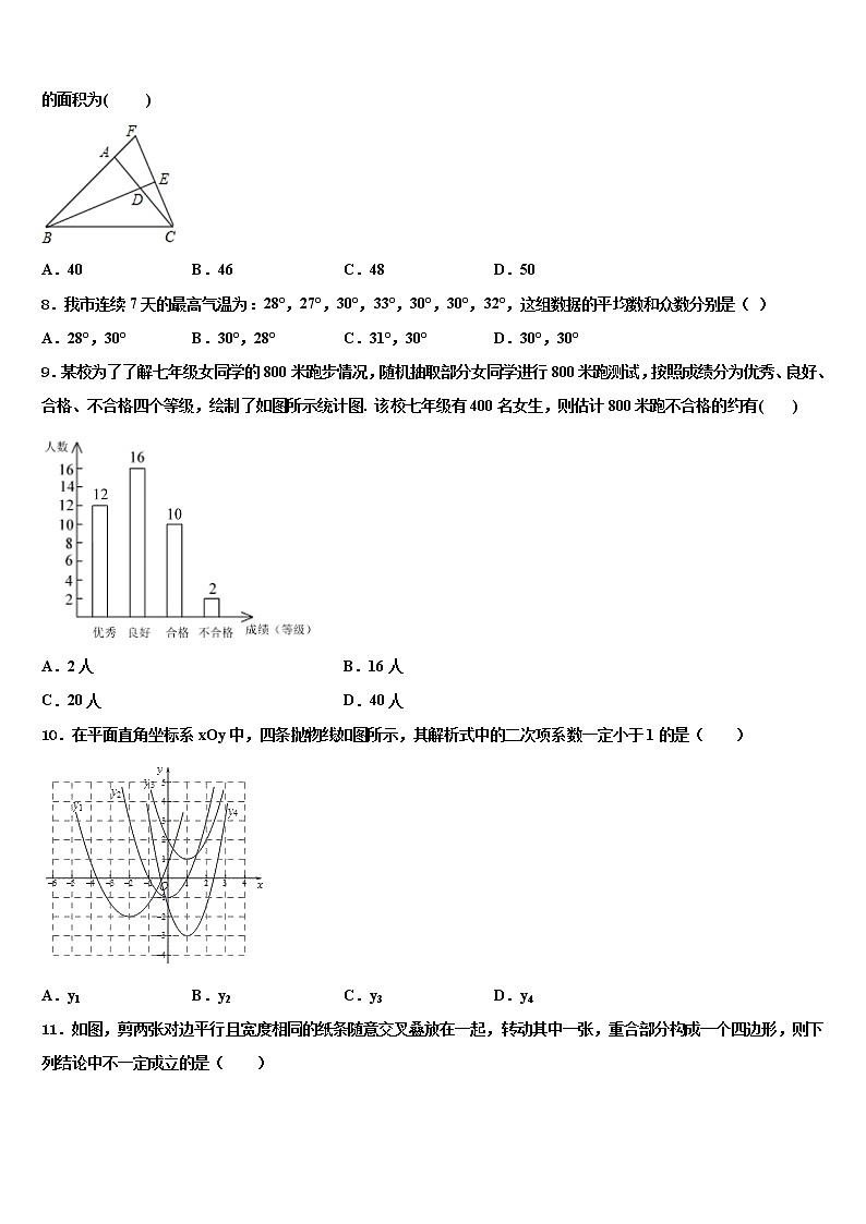 2021-2022学年重庆市宜宾市中学初中数学毕业考试模拟冲刺卷含解析02