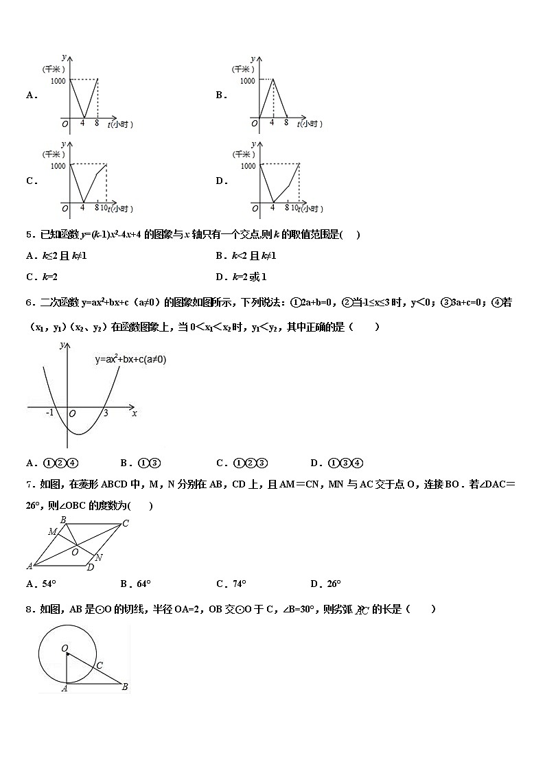 2021-2022学年云南省重点达标名校中考冲刺卷数学试题含解析02
