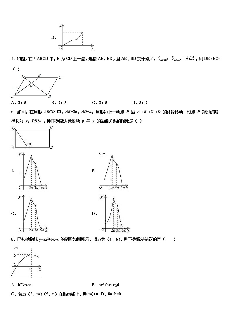2022届安徽省淮北市第二中学中考适应性考试数学试题含解析第2页