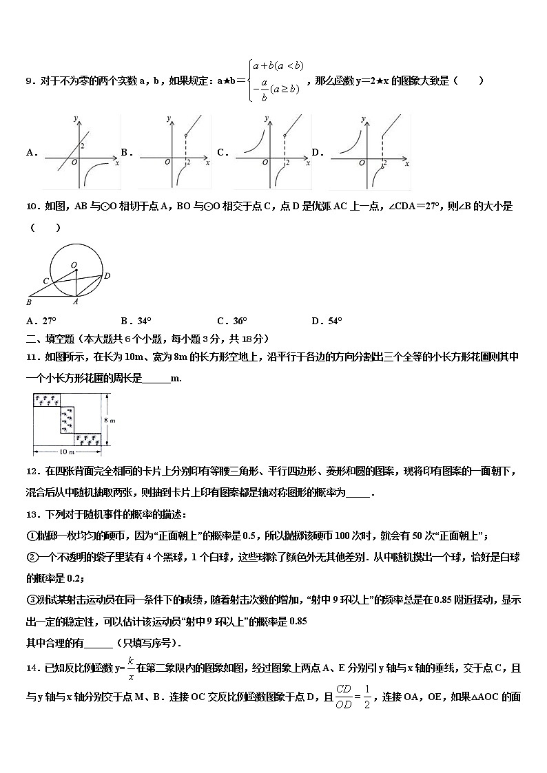 2022届杭州市萧山区重点达标名校中考数学模拟精编试卷含解析03