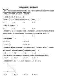 2022届广东省深圳盐田区六校联考中考二模数学试题含解析