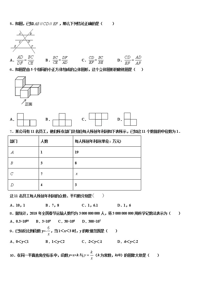 2022届江苏省姜堰市励才实验校中考适应性考试数学试题含解析02