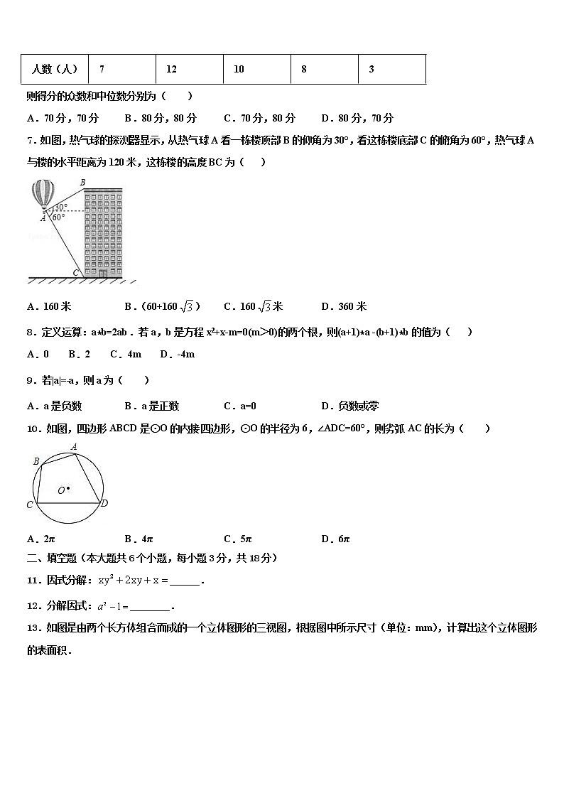 2022届辽宁省辽阳市二中学教育协作中考三模数学试题含解析第2页