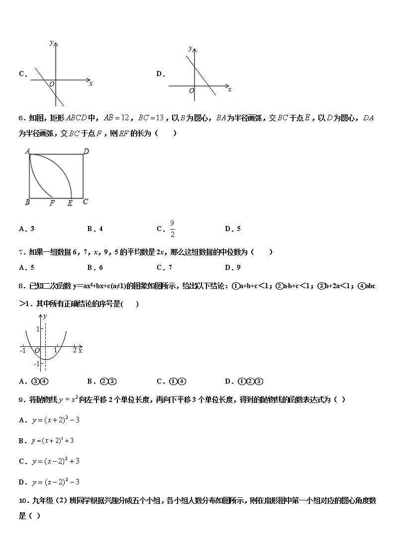 2022届江苏省盐城市联谊校中考考前最后一卷数学试卷含解析02