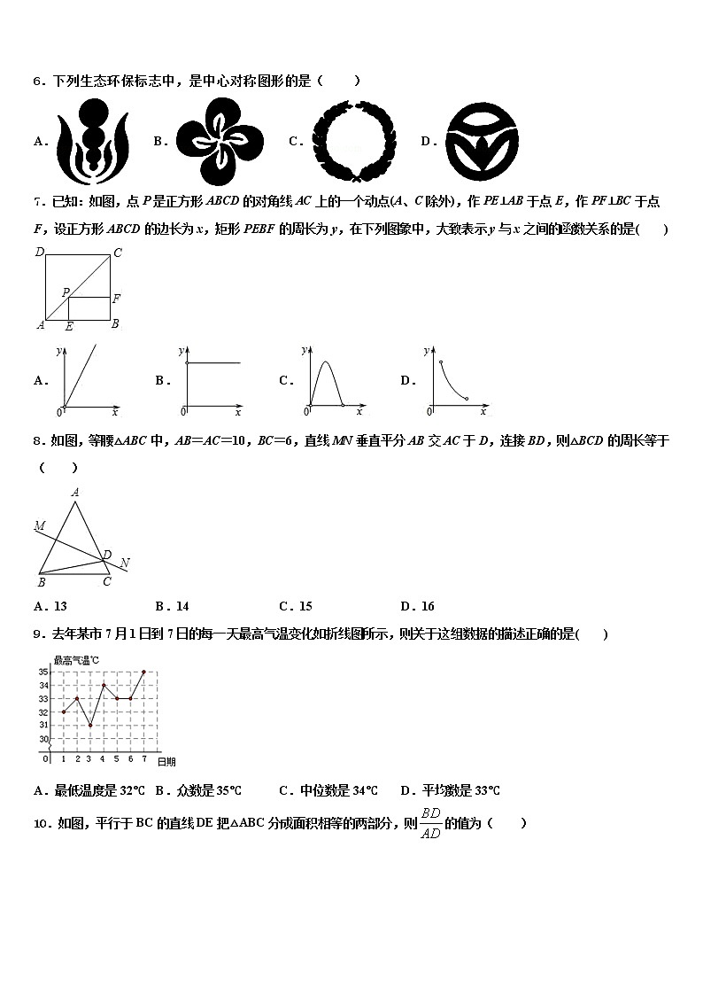 2022届山东省郓城县中考猜题数学试卷含解析02