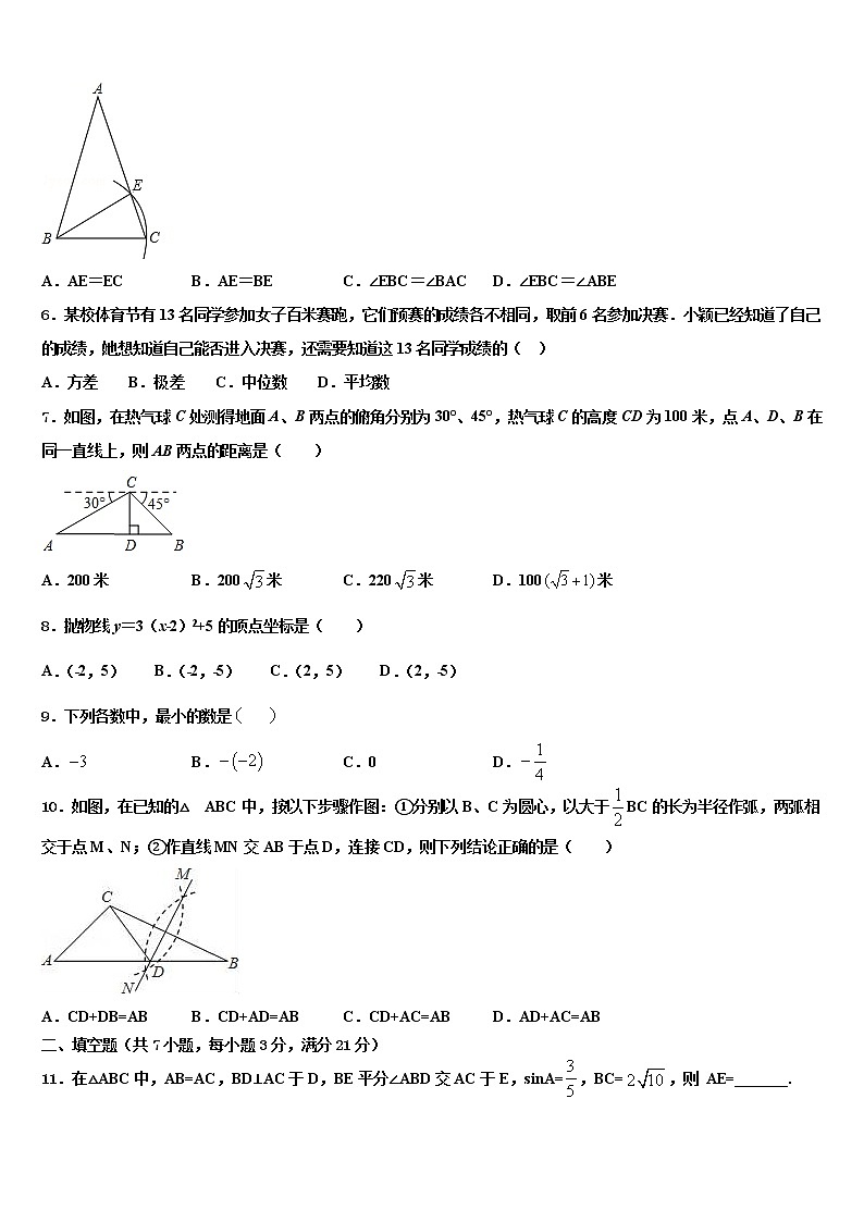 2022届山东省寿光市中考数学最后冲刺浓缩精华卷含解析第2页