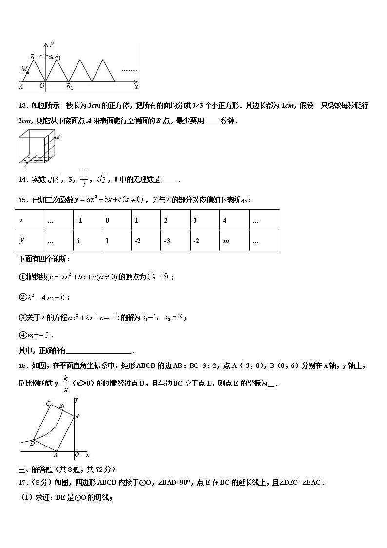 2022届四川省广元市旺苍县十校联考最后数学试题含解析03
