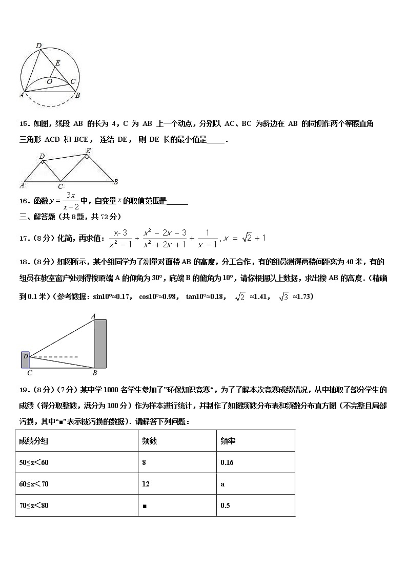 2022届天津市河西区名校初中数学毕业考试模拟冲刺卷含解析03