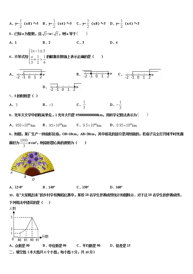 2022年安徽省合肥市包河区重点中学中考数学适应性模拟试题含解析02