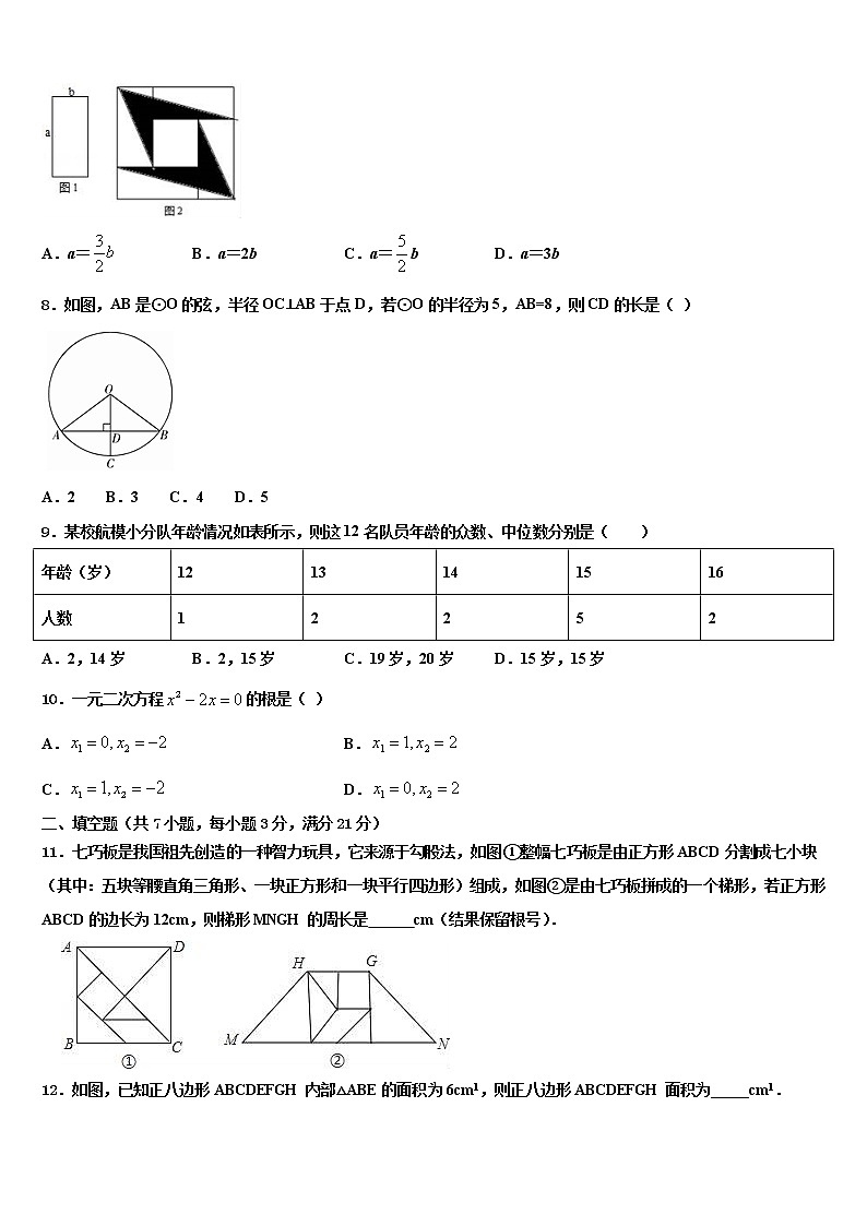 2022年安徽省合肥市第四十二中学中考数学最后冲刺模拟试卷含解析02