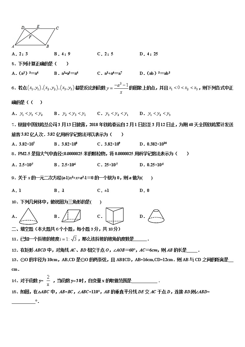 2022届浙江省瑞安市重点名校中考数学模拟预测题含解析02