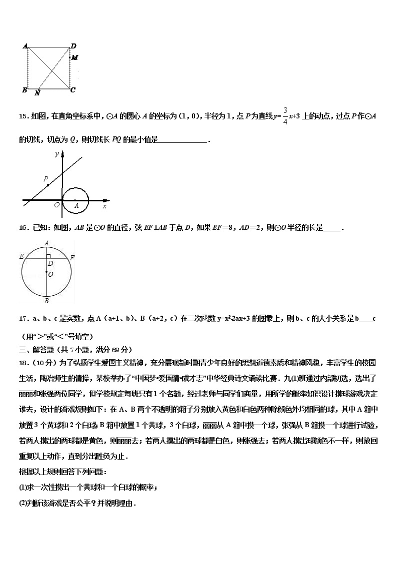 2022年杭州市重点中学中考数学押题试卷含解析第3页