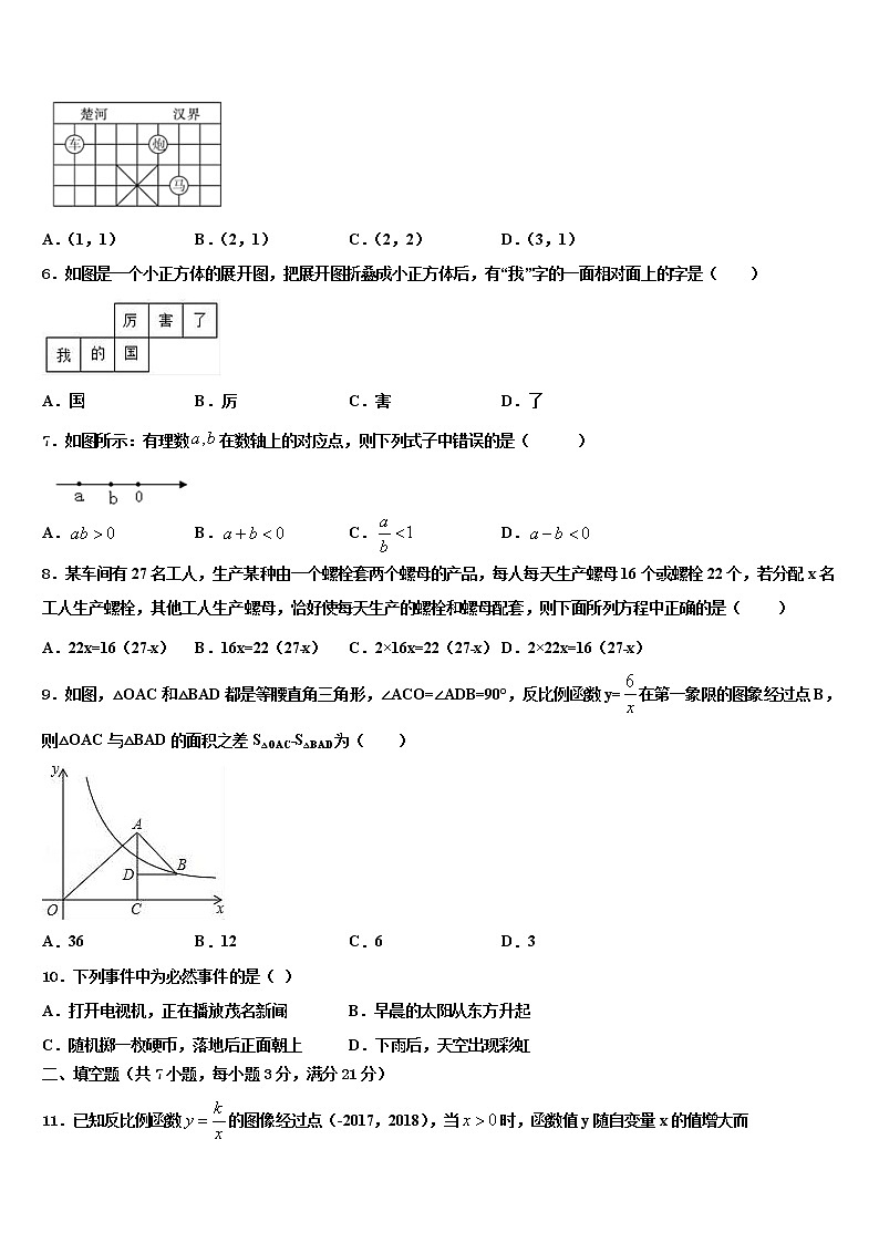 2022年湖北省武汉市梅苑中学中考联考数学试卷含解析02