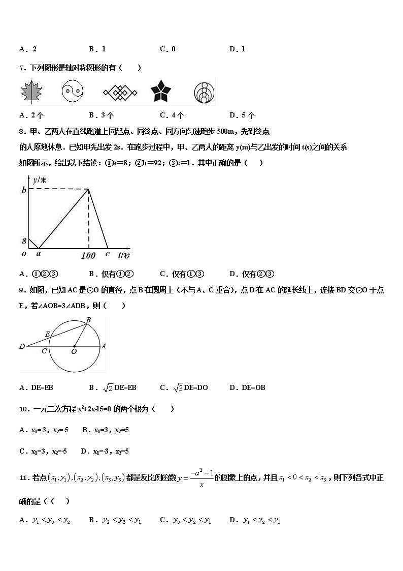 2022年湖北省孝感市孝昌县中考数学押题卷含解析02