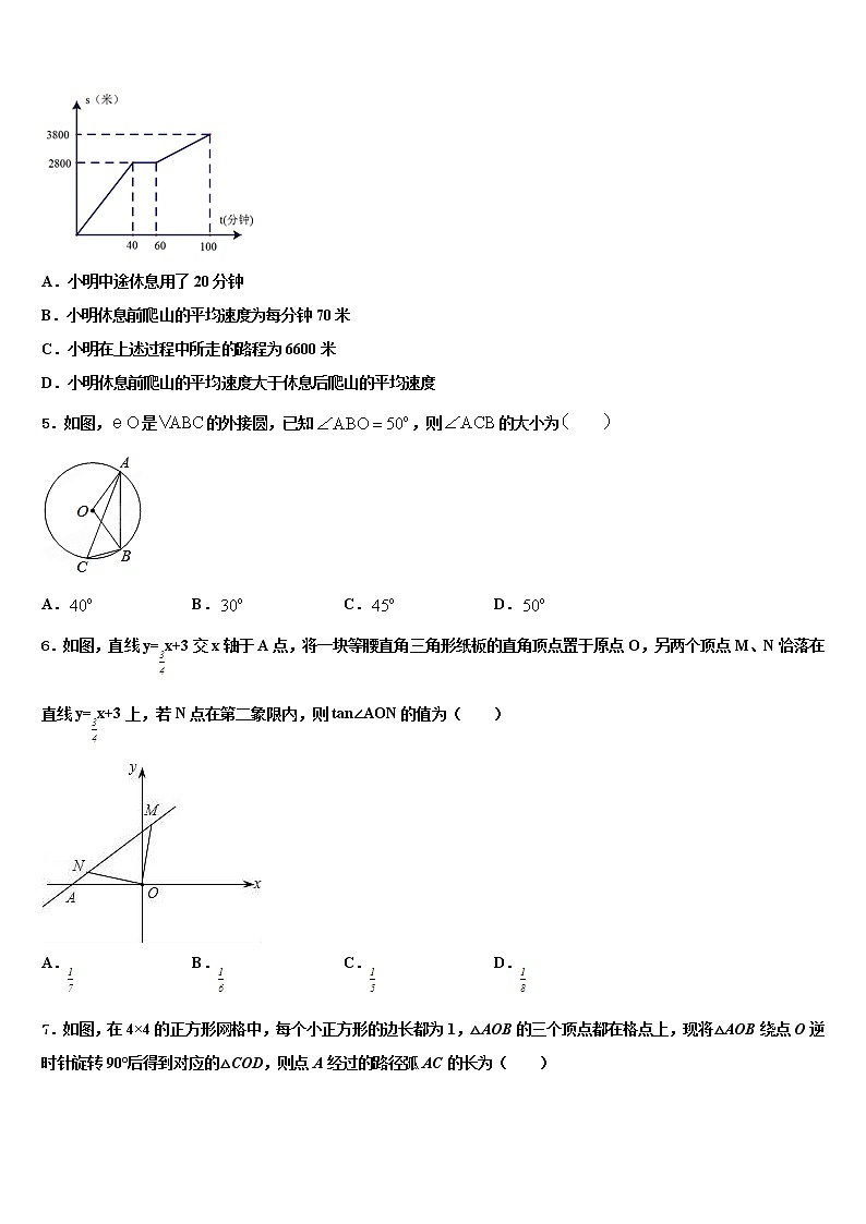 2022年河南省洛阳市新安县达标名校中考四模数学试题含解析第2页